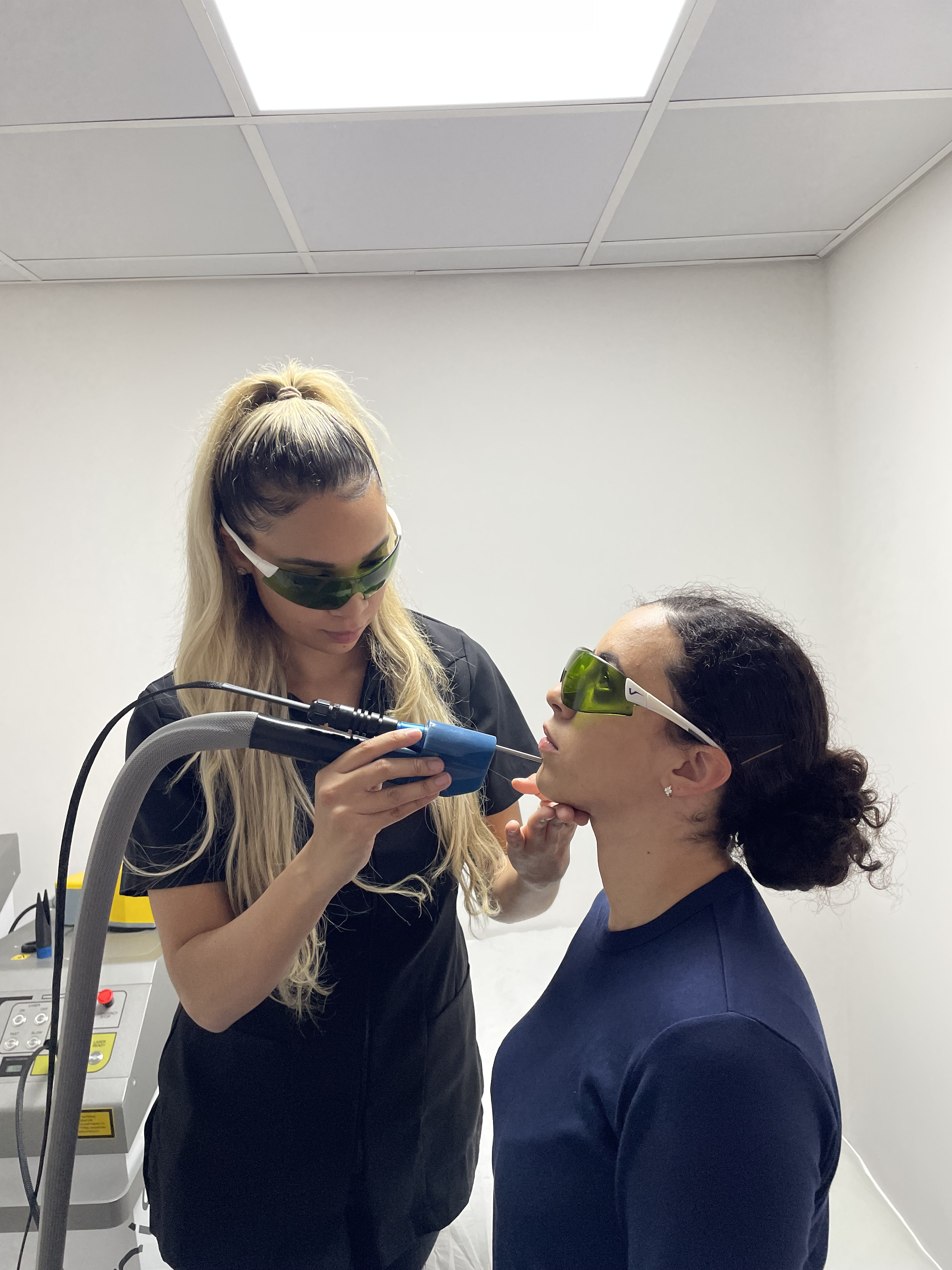 Laser facial treatment